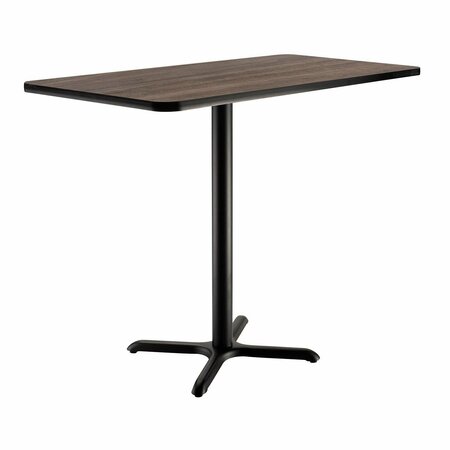 INTERION BY GLOBAL INDUSTRIAL Interion Bar Height Breakroom Table, 48inL x 30inW x 42inH, Charcoal 695851CL
